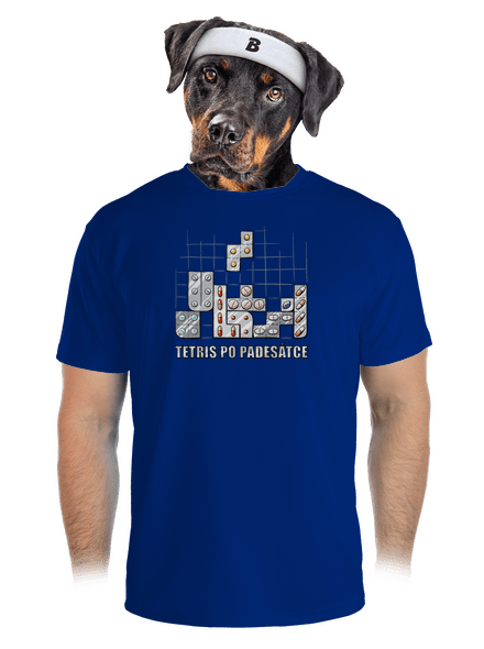 Tetris pánské sportovní tričko Royal Blue Mal