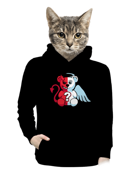 Anděl vs. ďábel dámská mikina klokanka Black