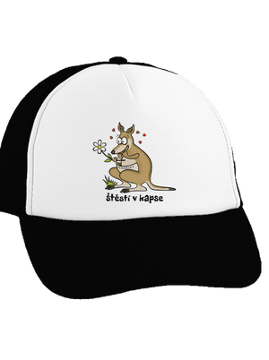 Štěstí v kapse kšiltovka truckerka Black cap