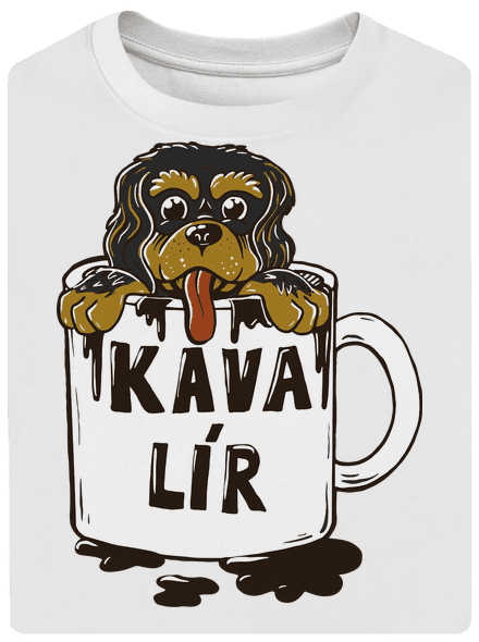 Kávalír unisex tričko oversized White