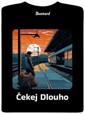 Čekej dlouho pánské tričko Black