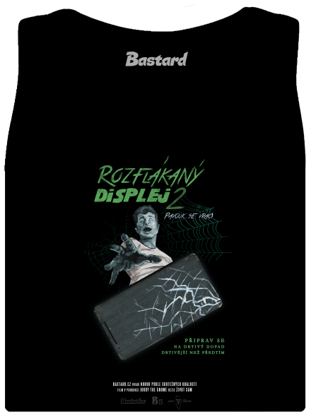 B13: Rozflákaný displej dámské tílko klasické Black
