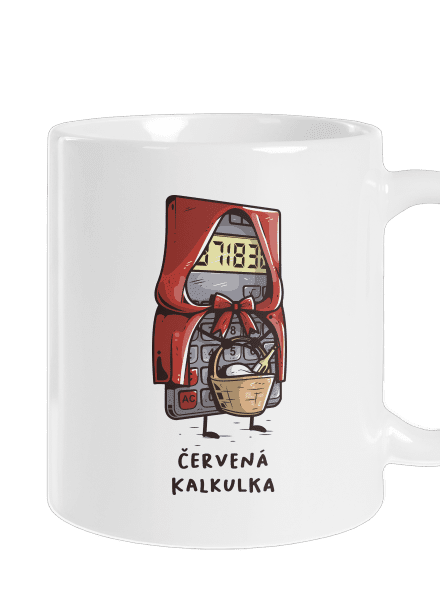 Červená kalkulka klasický hrnek White