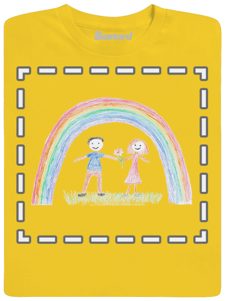 Dětské kresby - nahraj vlastní pánské tričko Gold