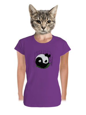 Dvě spící pandy dámské tričko premium Purple