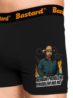 B19: Chuck Norris z Walker, Texas Ranger boxerky Black