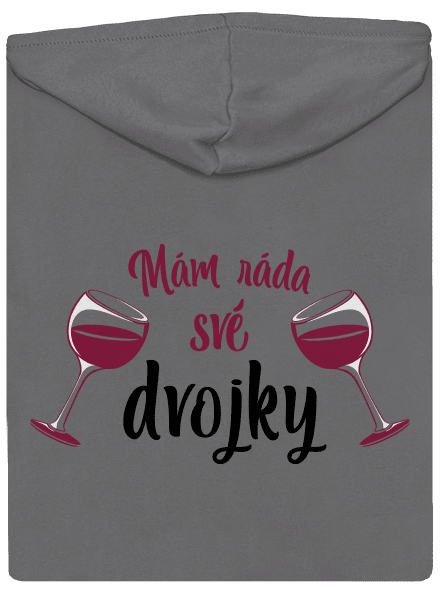 Dvojky dámská mikina na zip Steel Gray