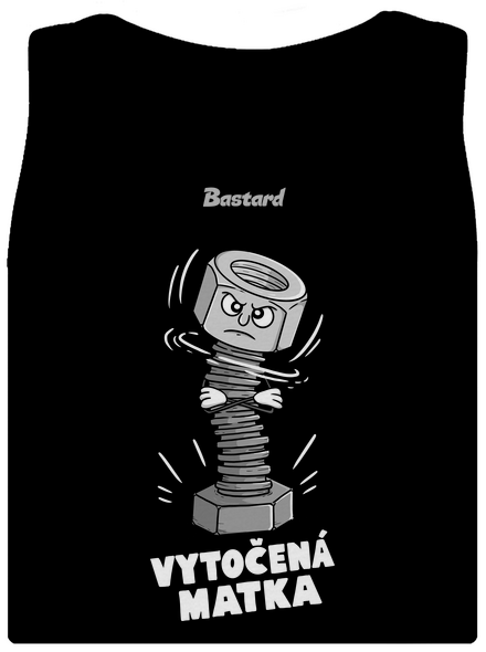 Vytočená matka dámské tílko klasické Black