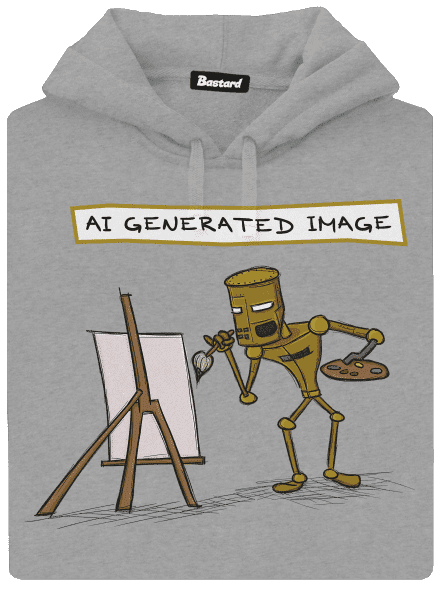 AI generated image pánská mikina klokanka Light Melange