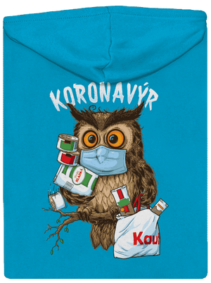 Koronavýr dámská mikina na zip Blue Atol