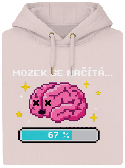 Mozek se načítá unisex mikina premium Rose Chalk