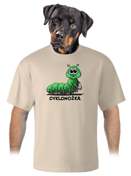 Cyklonožka unisex tričko oversized Almond