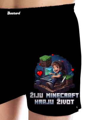 Žiju Minecraft pánské trenky Black