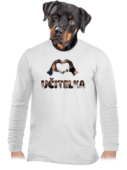 Nápis pro učitele z vlastních fotek pánské dlouhý rukáv White