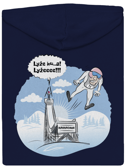 Lyže pánská mikina na zip Navy