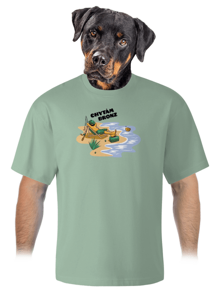 Chytám bronz unisex tričko oversized Sage