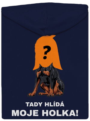 Tady hlídám já pánská mikina na zip Navy