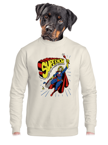 Supermom unisex mikina bez kapuce Off White