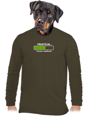 Přemýšlím pánské dlouhý rukáv Urban Khaki