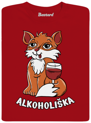 Vínová Alkoholiška pánské dlouhý rukáv Red