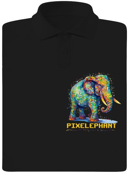 Pixelephant pánská polokošile Black