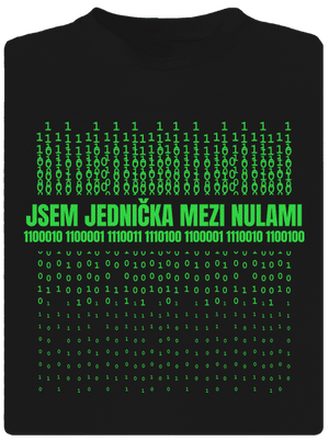 Jednička mezi nulami pánské sportovní tričko Black