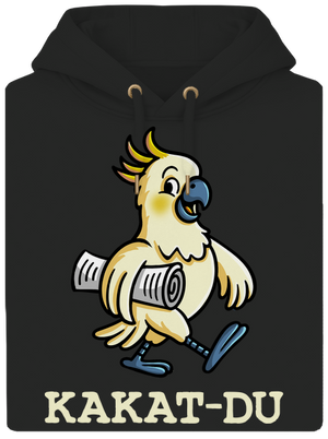 Kakat-du unisex mikina premium Dark Black