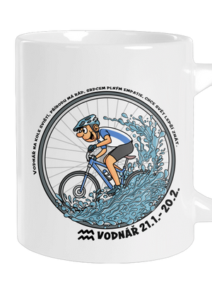 Cyklistický horoskop: Vodnář velký hrnek White