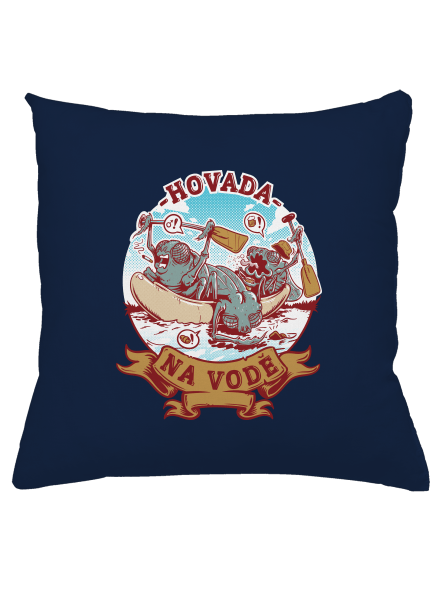 Hovada na vodě polštář Dark Navy