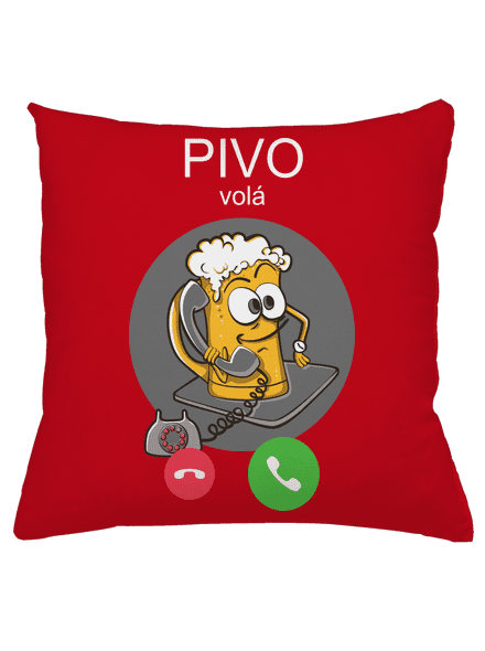 Pivo volá polštář Red