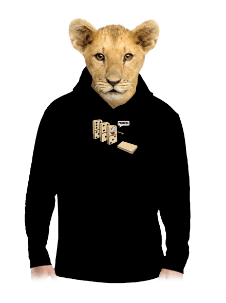 Padavka dětská mikina klokanka Black