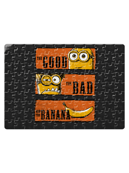 Hodný zlý a banán puzzle White