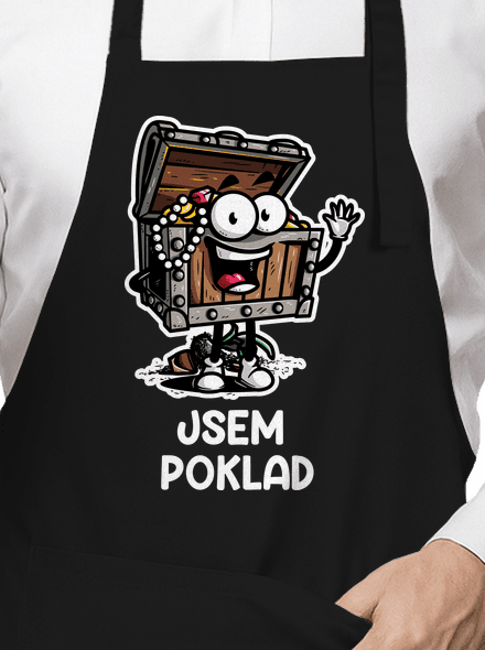 Jsem poklad zástěra Black