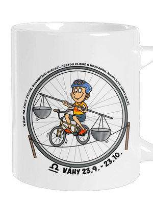 Cyklistický horoskop: Váhy velký hrnek White