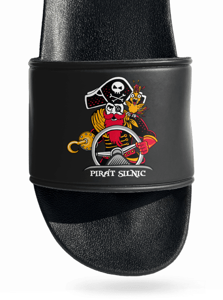 Pirát silnic pantofle Black