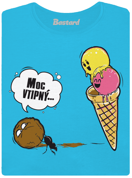 Moc vtipný dámské tričko s lemem Blue Atol