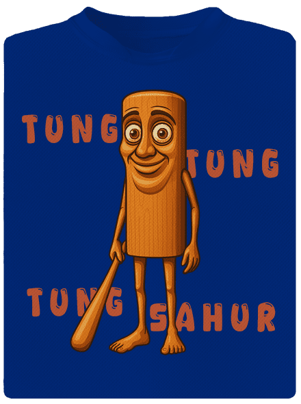 Tung Tung Tung Sahur – Italian Brainrot pánské sportovní tričko Royal Blue Mal