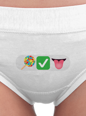 Emoji dámské kalhotky White