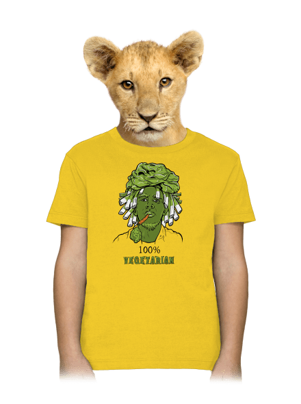 100% vegetarián dětské tričko Gold