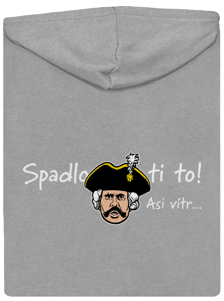 Spadlo ti to pánská mikina na zip Light Melange