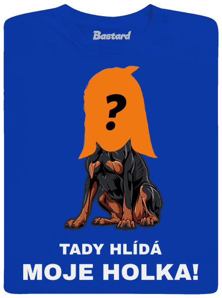 Tady hlídám já pánské dlouhý rukáv Royal Blue