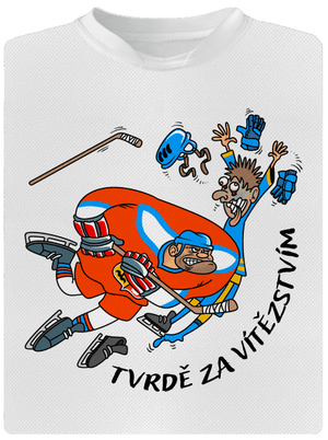 Tvrdě za vítězstvím pánské sportovní tričko White