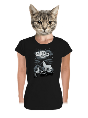 Vlčí árie dámské tričko premium Black