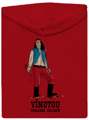 Vínotou pánská mikina na zip Red