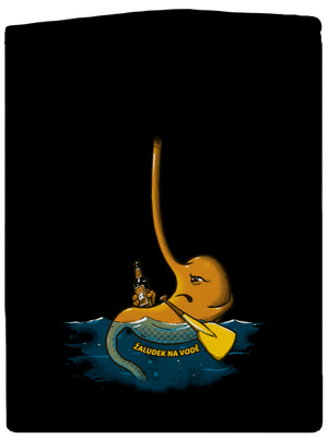 Žaludek na vodě dámská mikina na zip Black