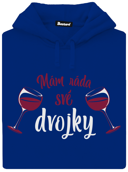 Dvojky dámská mikina klokanka Royal Blue Mal