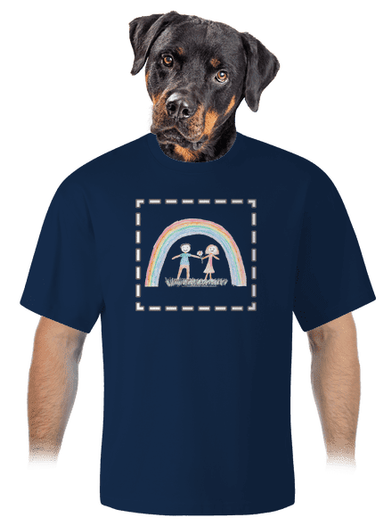 Dětské kresby - nahraj vlastní unisex tričko oversized Midnight Blue