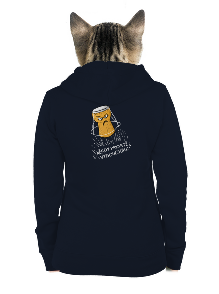Někdy vybouchnu dámská mikina na zip Navy Mal