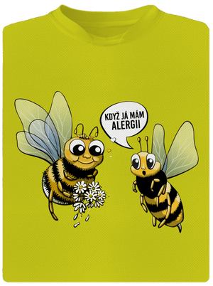 Alergická včelka dětské sportovní tričko Neon Yellow