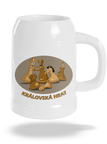 Královská hra půllitr White
